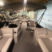 2025 Godfrey EX2286SBX Triple Pontoon Boat- Navy/Silver